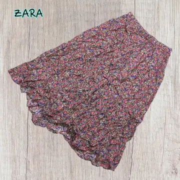 ZARA 자라 스커트 작은 꽃무늬 올 패턴 리버티
