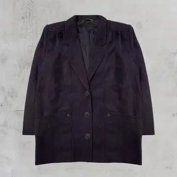 00's 빈티지 테일러드 자켓 3B 블랙 보라색 다크 퍼플