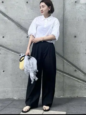 IENA 펄 버튼 풀오버 셔츠