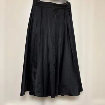 블랙 플레어 스커트 롱 기장