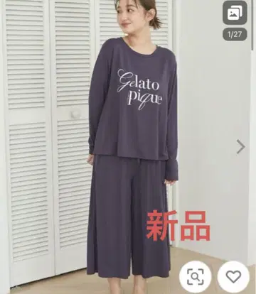gelato pique 레이온 로고 티셔츠 레이온 로고 8부 팬츠