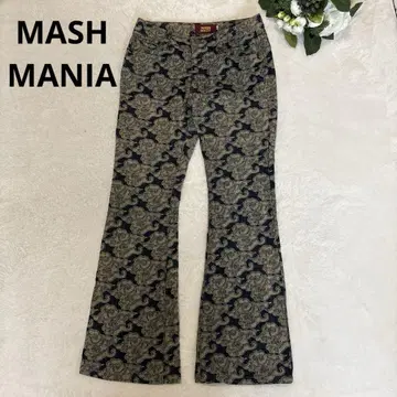 MASH MANIA 매쉬 매니아 구름 패턴 올 패턴 부츠 컷 팬츠 y2k