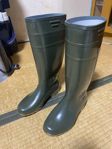Achilles Workmaster 블랙 밴딩 장화 롱 24.5cm