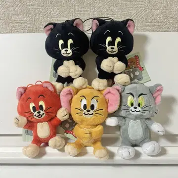 85주년 톰과 제리 3마리의 새끼 고양이 봉제 인형 마스코트 5개 세트