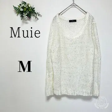 Muie 여성용 (M) 니트 스웨터 라메 긴팔