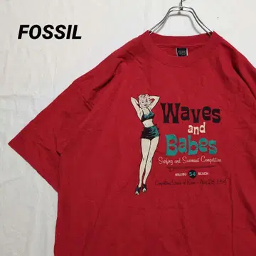FOSSIL BRAND 헤비 웨이트 티셔츠 빅 사이즈 프린트 인물