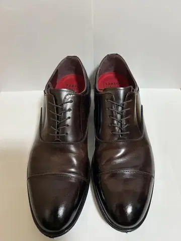 Takeo Kikuchi 브라운 스트레이트 팁 드레스 신발