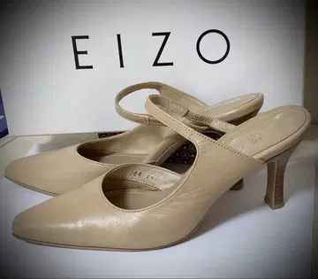 EIZO 에이조 뮬 샌들 천연 가죽 하이힐 24 사이즈