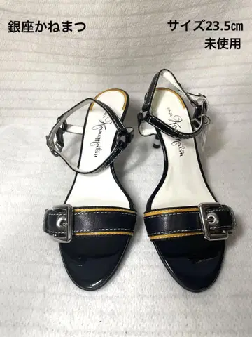 긴자 카네마츠 여성용 펌프스 샌들 사이즈 23.5cm 새상품 블랙