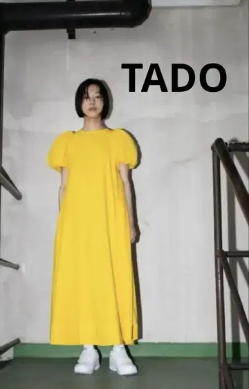 TADO 코튼 퍼프 슬리브 원피스