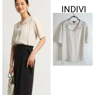 indivi 턴넥 블라우스 베이지