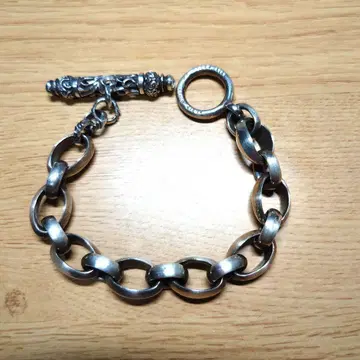 실버 체인 팔찌 토글