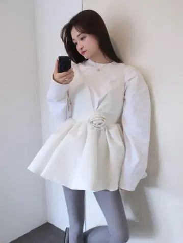 Bibiy 완판템 로즈 원피스 S 화이트