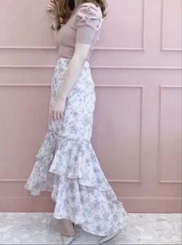 eimy istoire Amanda flower 쉬폰 머메이드 스커트