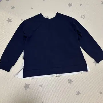YORIMO 네이비 레이어드 긴팔 상의