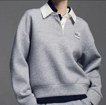 마르디메크르디 그레이 트레이닝복 카라 부착