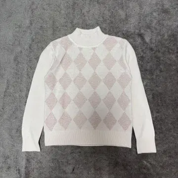 00's 빈티지 다이아몬드 패턴 터틀넥 니트 아카이브