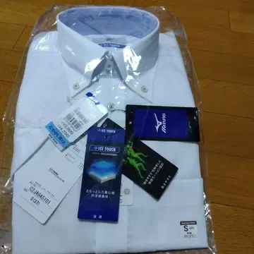 Mizuno ICE TOUCH 반팔 와이셔츠 S (37) 버튼 다운 셔츠