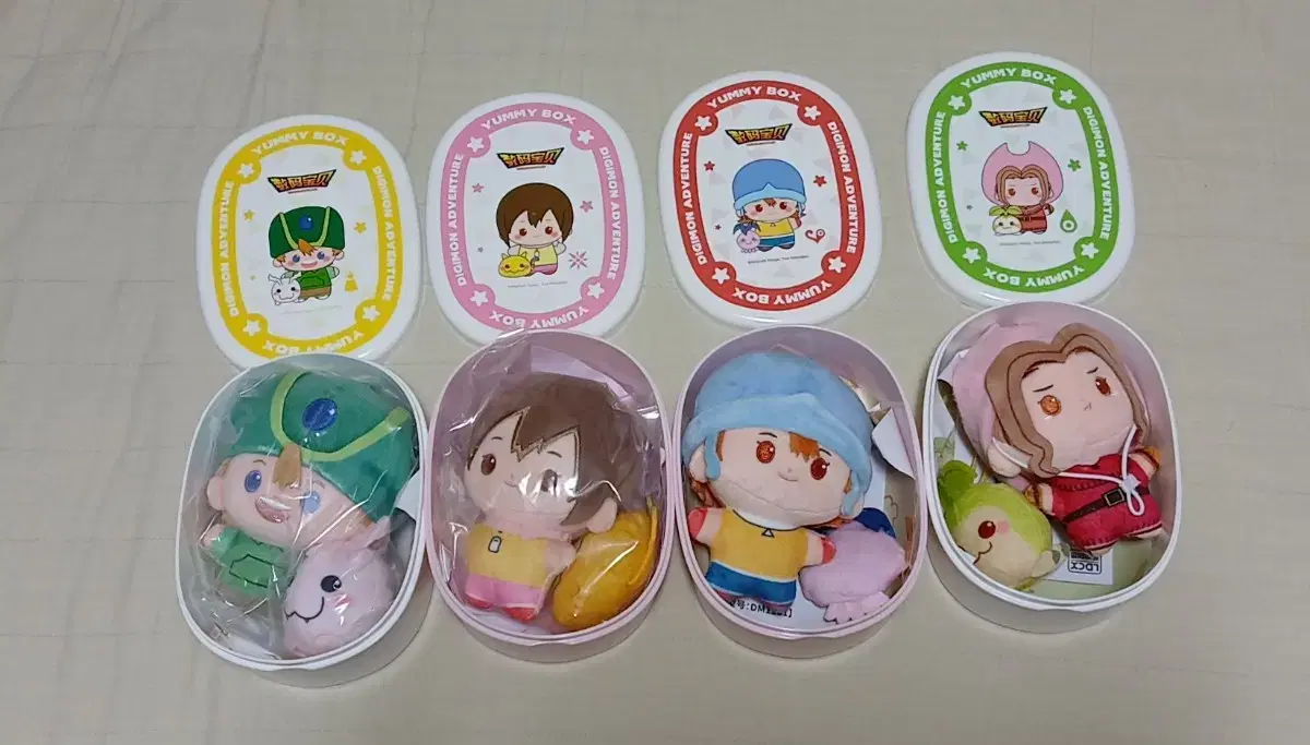 Digimon Lunch Box Doll 4-Piece Set (Riki, Nari, Mina, Sora)