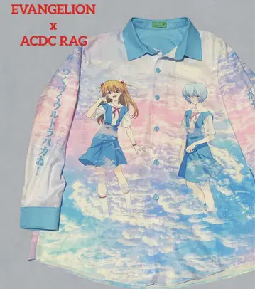 인기! EVANGELION x ACDC RAG 콜라보 셔츠