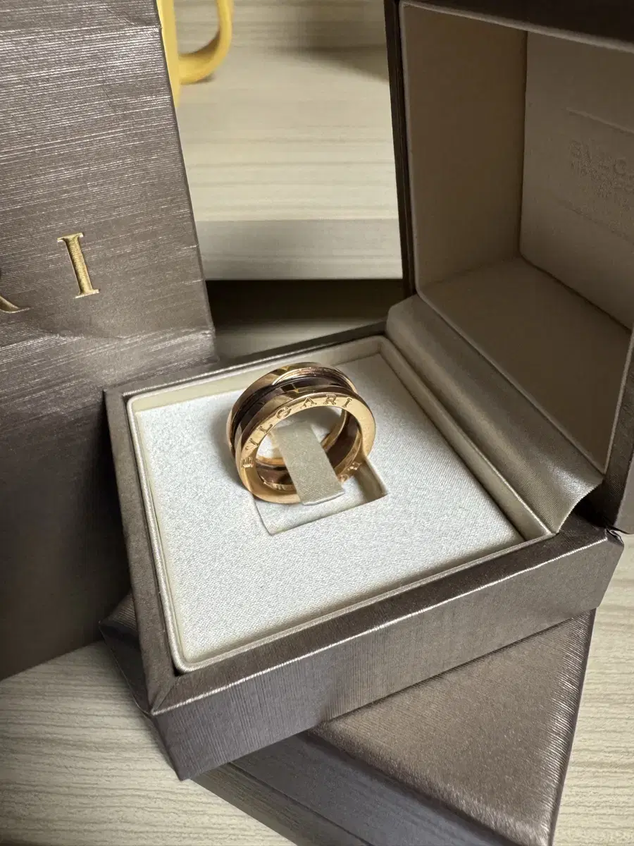 불가리 비제로원 반지 사이즈55 핑크골드 18k
