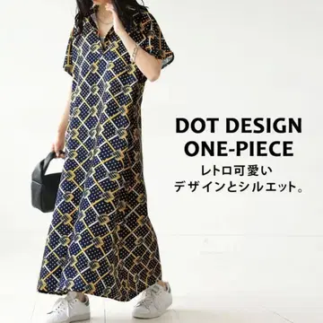 antiqua/pattern torso 도트 디자인 원피스