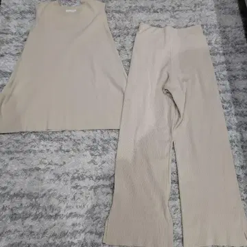 미라 오웬 새상품급 베이지 셋업 팬츠