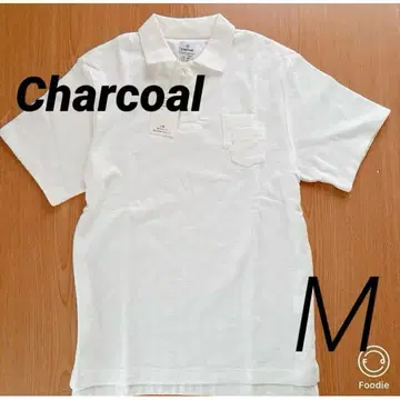 차콜 피케 셔츠 화이트 화이트 무지 M ss141