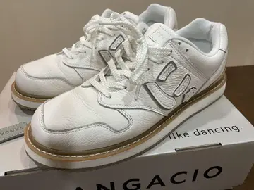 via SANGACIO CREPE WHITE 뉴 스니커즈 (25.5)