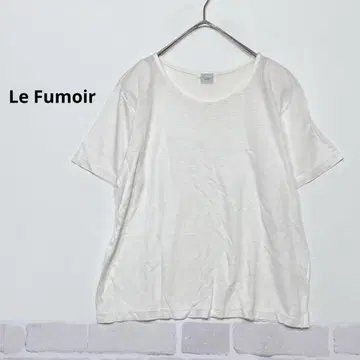 Le Fumoir 린넨 100% 화이트 반팔 상의 세탁 가능 H744
