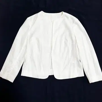 Ballsey 노카라 자켓 린넨 코튼 화이트 36