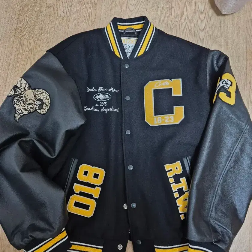 Corteiz goat Varsity Jacket Black XL #코르테이즈,#바시티자켓,#자켓