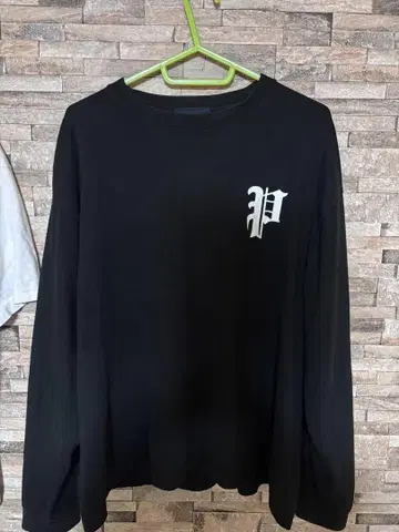 PHATRNK 블랙 롱 슬리브 티셔츠