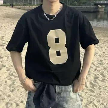 넘버 로고 유니폼 티셔츠