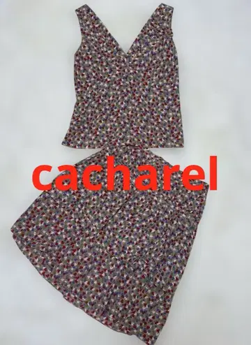 새상품급 캐샤렐 cacharel 셋업 스커트 실크 상의