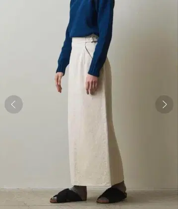 steven alan 롱 스커트 데님 화이트 S