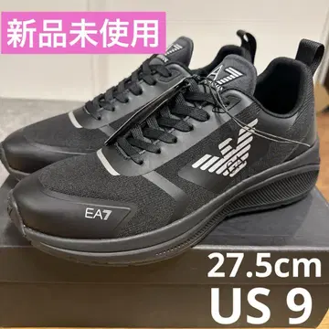 미사용 새상품 아르마니 EA7 블랙 스니커즈 US9