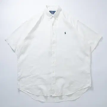 랄프 로렌 반팔 셔츠 린넨 셔츠 화이트 브레이크