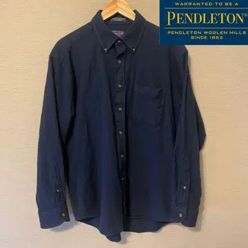 PENDLETON 펜들턴 네이비 무지 빈티지 셔츠 남성용 L