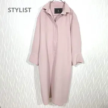 STYLIST 컨디션 최상 핑크 셔츠 원피스 긴팔