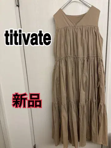 titivate 새상품 티어드 슬리브리스 릴랙스 원피스