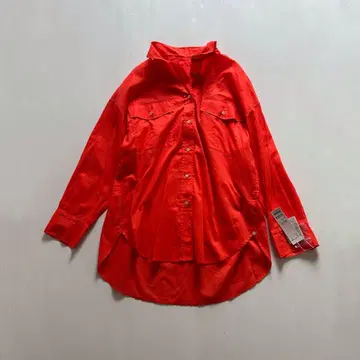 택 포함 새상품 GALLARDAGALANTE 면100% 긴팔 셔츠 오렌지