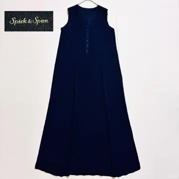 Spick&Span 스픽 앤 스팬 리브 니트 원피스 네이비