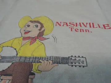 NASHVILLE Tenn. 염색 프린트 티셔츠