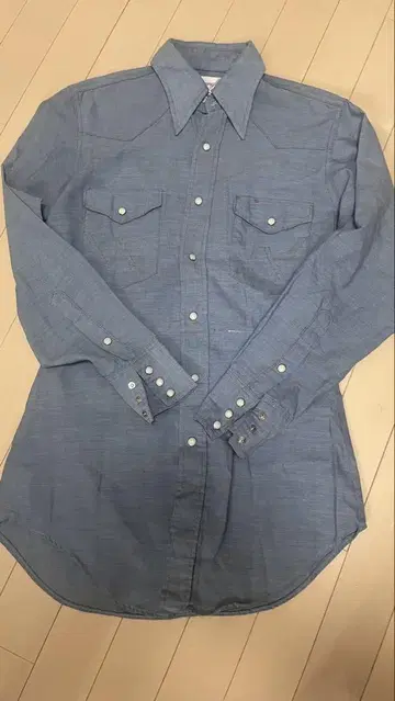 Wrangler 70's 미국제 랭글러 샴브레이 웨스턴 셔츠