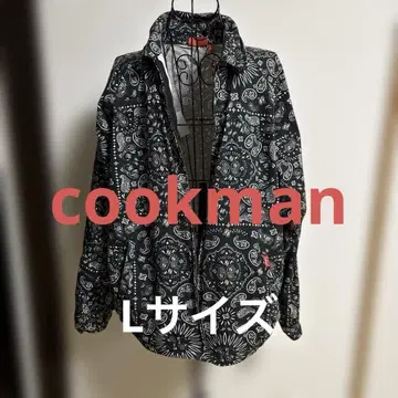 cookman 점퍼 포켓 포함 아우터 반다나 페이즐리 무늬