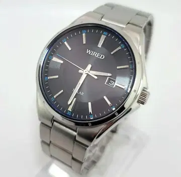 SEIKO WIRED 와이어드 손목시계 남성용 솔라 블랙