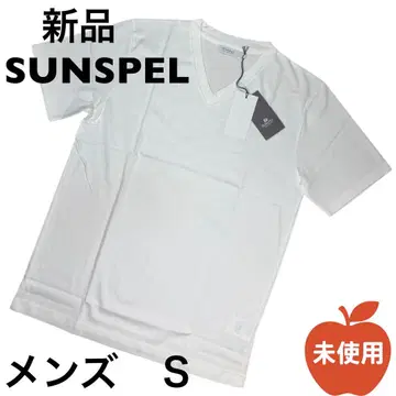 SUNSPEL 선스펠 남성용 V넥 티셔츠 S 화이트 새상품 흰색