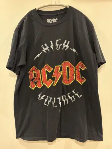 AC/DC 티셔츠 밴딩 티셔츠