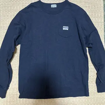 Schott 블랙 긴팔 티셔츠